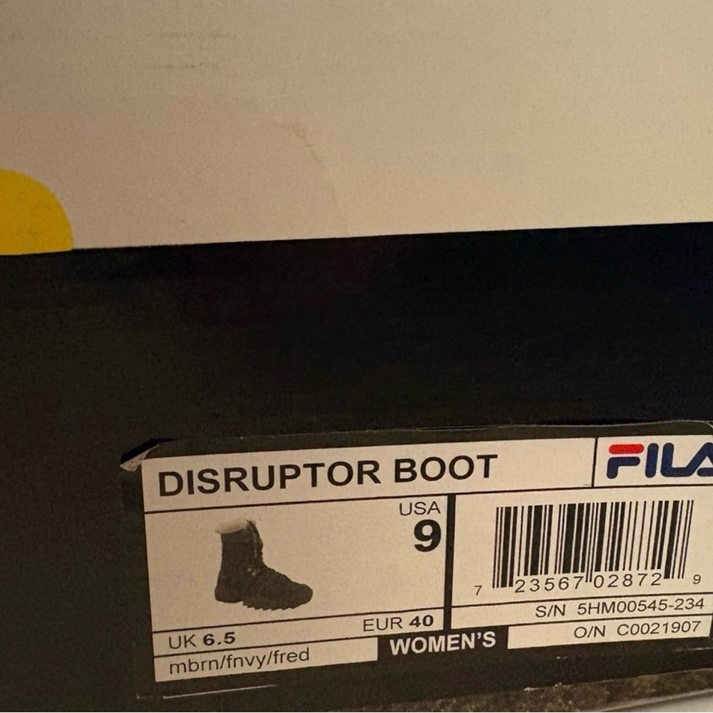 FILA Brown Leather Shearling-Trim Lace-Up Boot - Picture 6 of 6